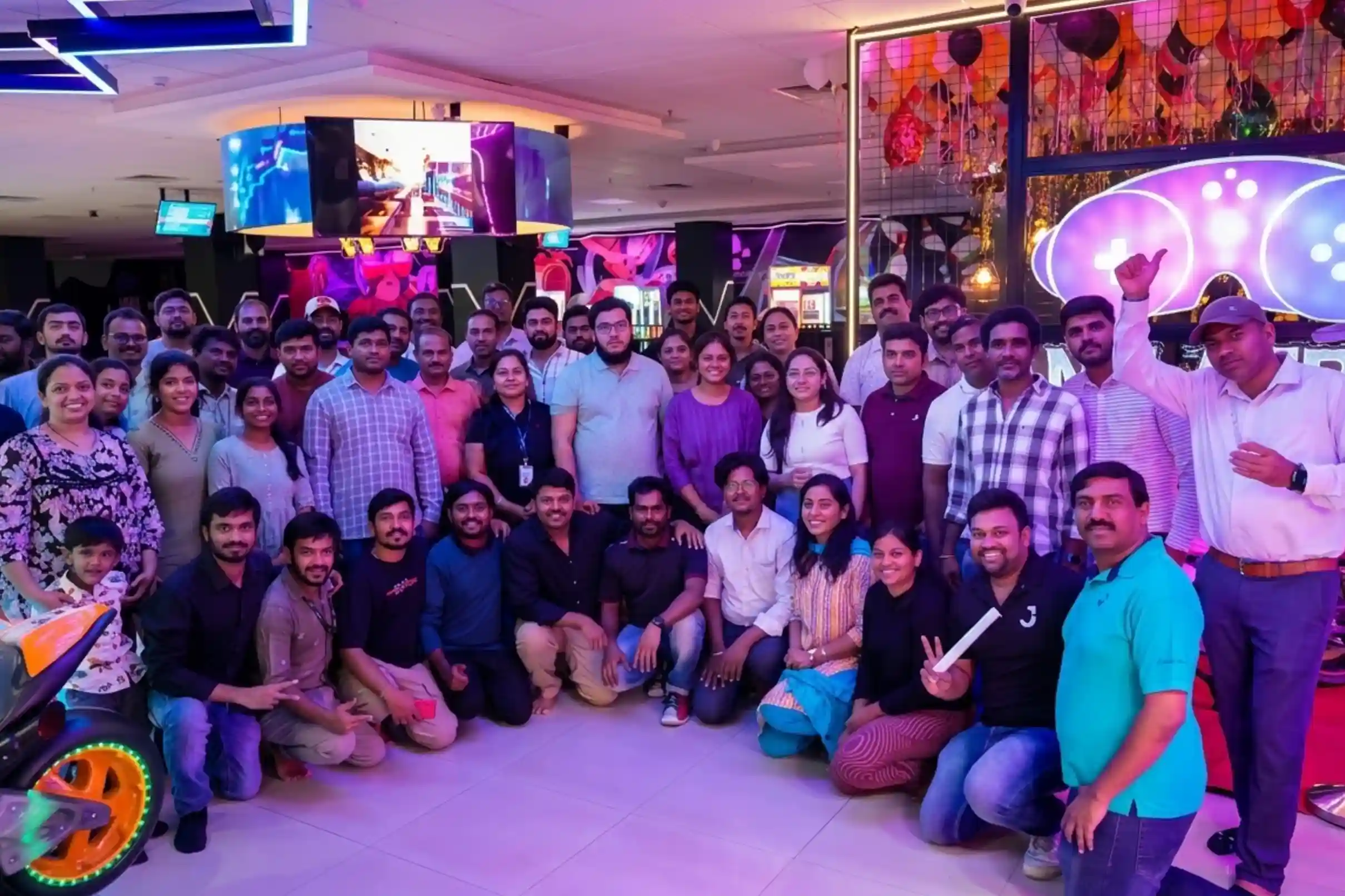 Corporate team building event at Game Xtreme HITEC City — group 20