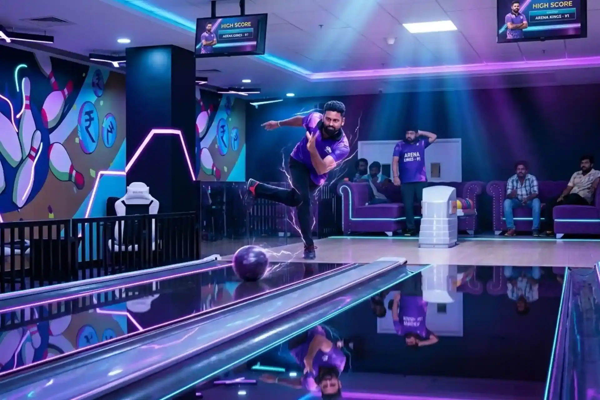 Interactive bowling at Game Xtreme — fun for the whole family