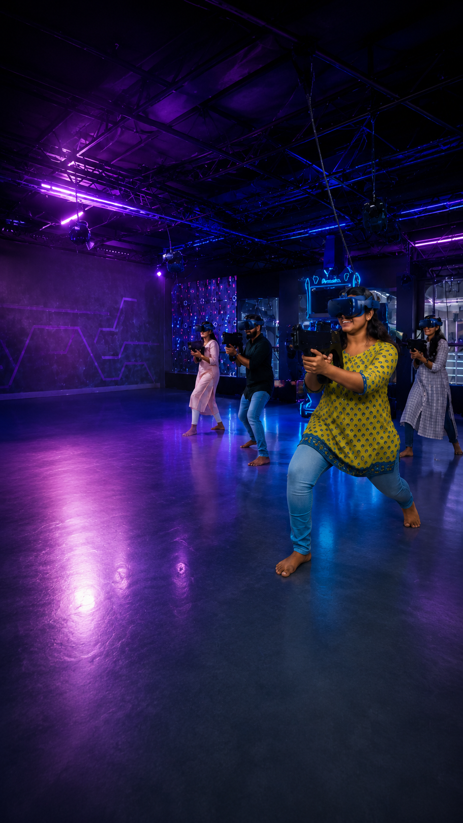 Multiplayer VR Arena with players at Game Xtreme