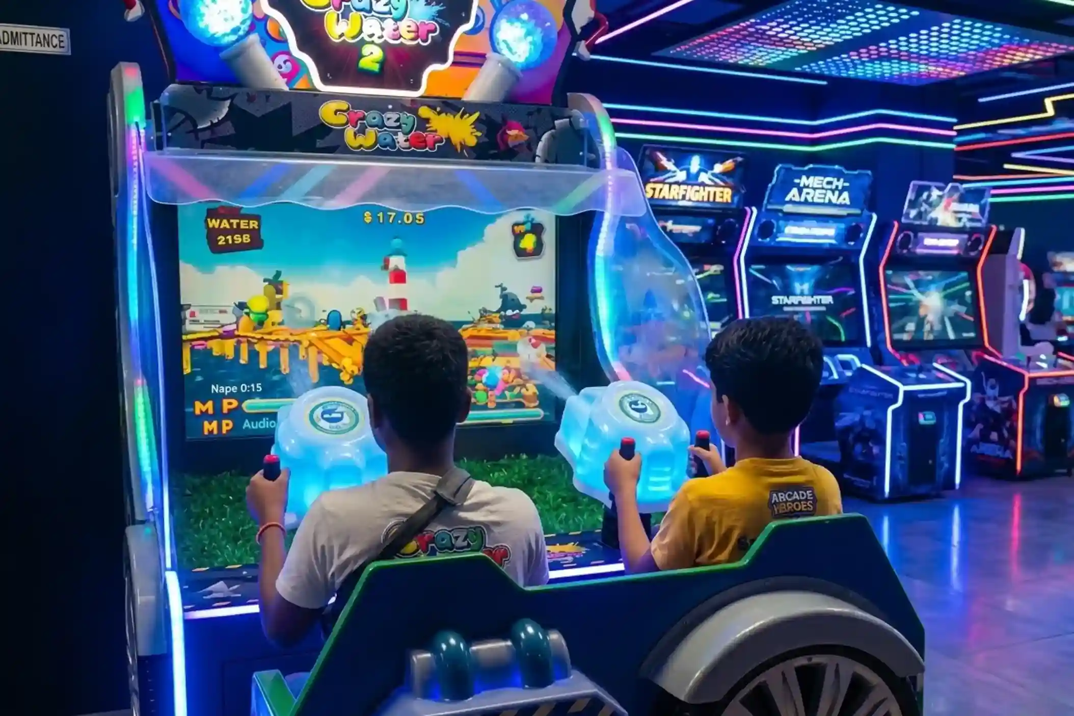 Friends posing at a Game Xtreme birthday party in HITEC City