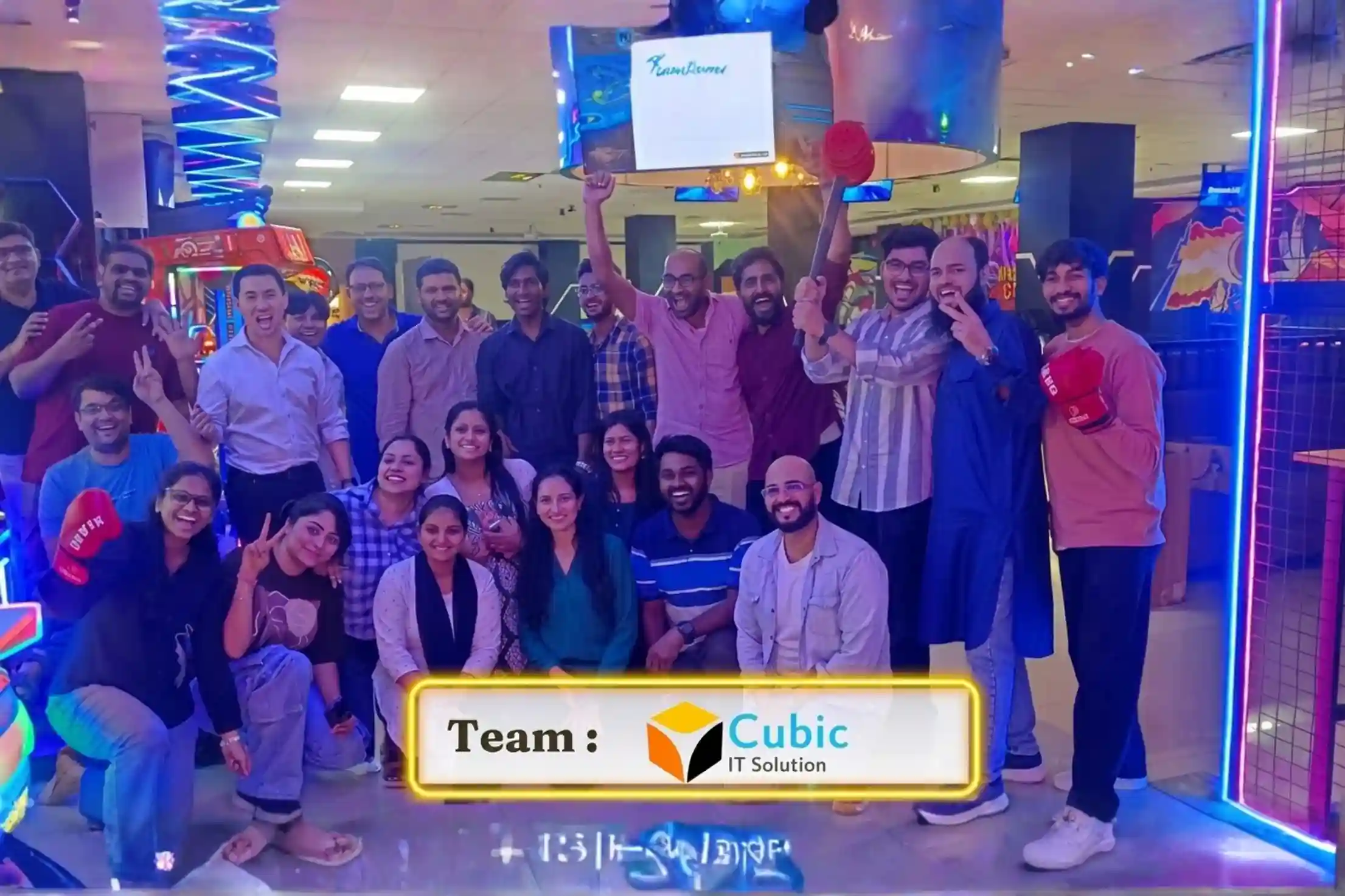 Corporate team building event at Game Xtreme HITEC City — group 34