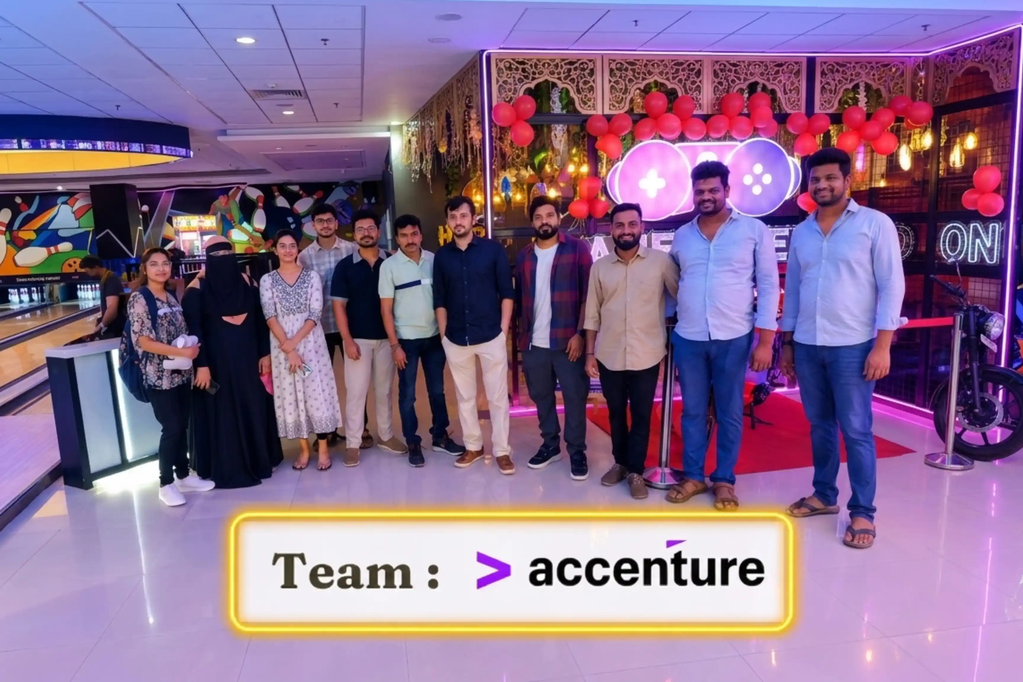 Corporate team building event at Game Xtreme HITEC City — group 12